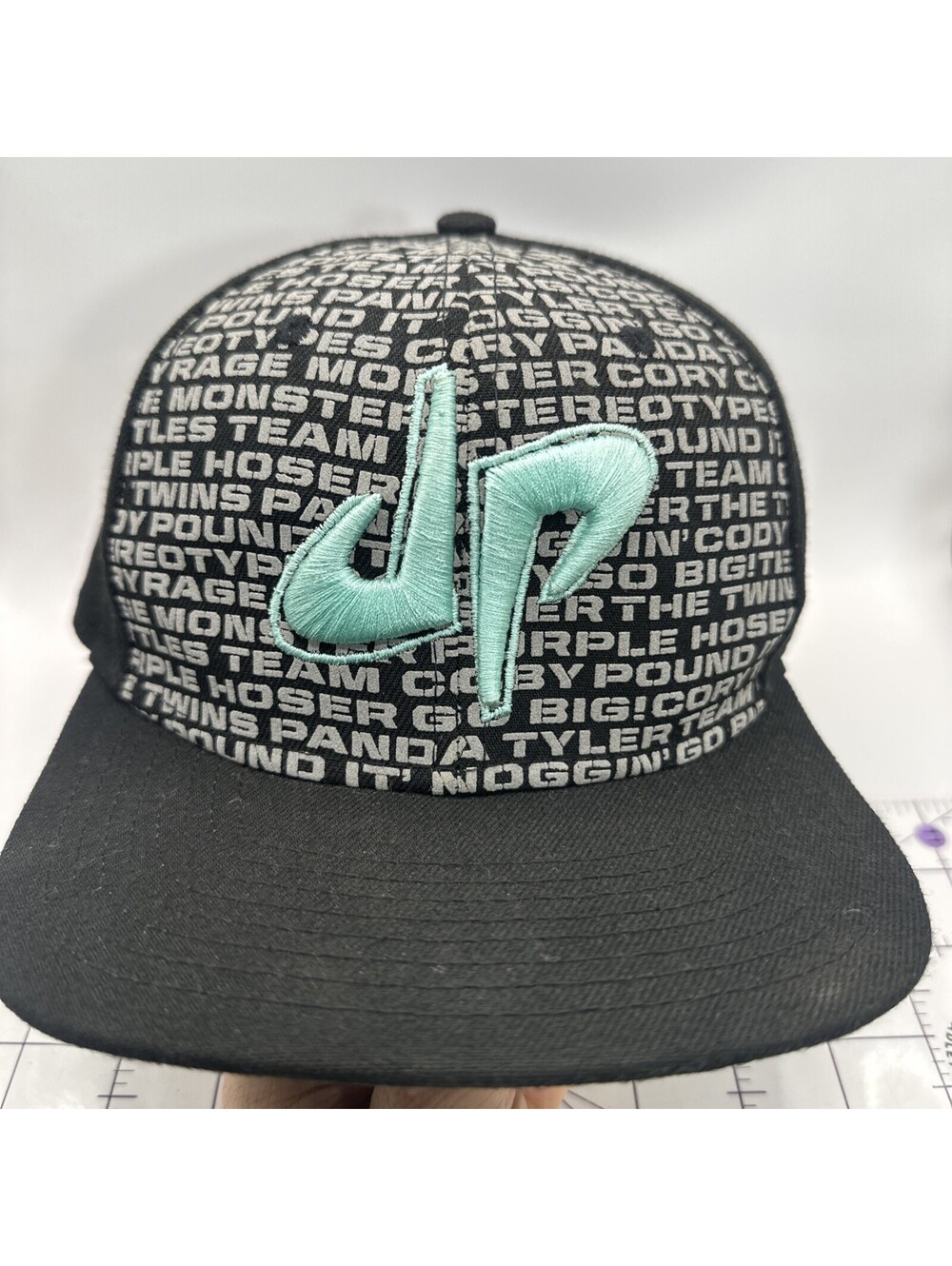 Dude Perfect New Era Flat. Bill Raised Embroidery Snapback Baseball Hat